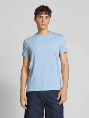 T-shirt o kroju slim fit z mieszanki bawełny Pepe Jeans