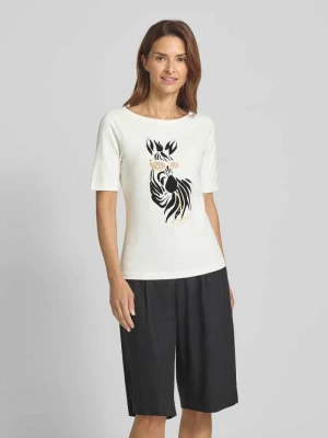 T-shirt o kroju slim fit z mieszanki bawełny s.Oliver BLACK LABEL