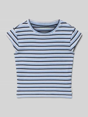 T-shirt o kroju slim fit z mieszanki bawełny Tom Tailor