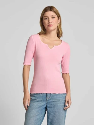 T-shirt o kroju slim fit z mieszanki bawełny Tom Tailor Denim