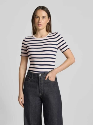 T-shirt o kroju slim fit z mieszanki bawełny Tom Tailor Denim