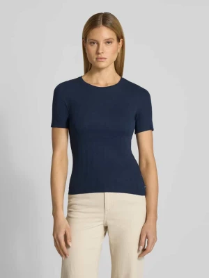 T-shirt o kroju slim fit z mieszanki bawełny Tom Tailor Denim