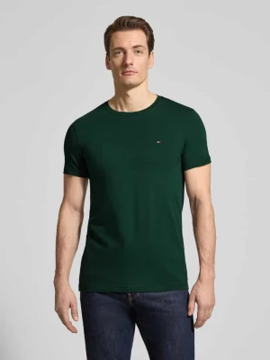 T-shirt o kroju slim fit z mieszanki bawełny Tommy Hilfiger