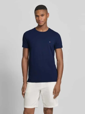 T-shirt o kroju slim fit z mieszanki bawełny Tommy Hilfiger