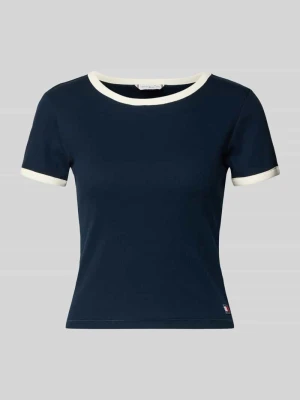 t-shirt o kroju slim fit z mieszanki bawełny Tommy Hilfiger