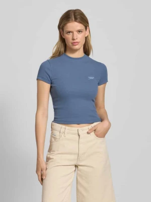 T-shirt o kroju slim fit z mieszanki bawełny Tommy Jeans