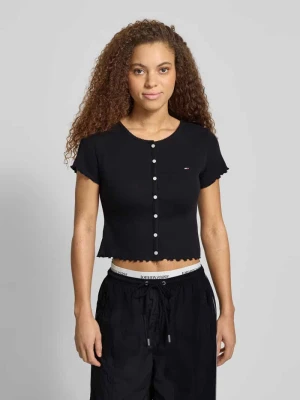 T-shirt o kroju slim fit z mieszanki bawełny Tommy Jeans