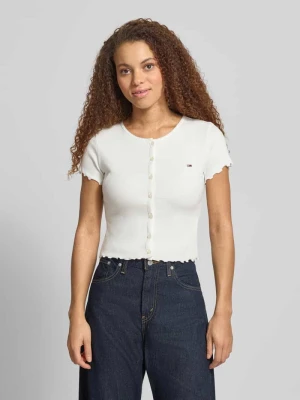 T-shirt o kroju slim fit z mieszanki bawełny Tommy Jeans