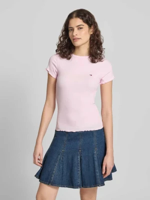 T-shirt o kroju slim fit z mieszanki bawełny Tommy Jeans