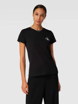 T-shirt o kroju slim fit z nadrukiem z logo w zestawie 2 szt. Calvin Klein Jeans