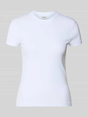 T-shirt o kroju slim fit z okrągłym dekoltem model 'COSTINA' Stefanel