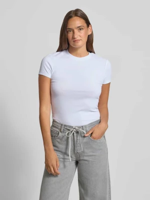 T-shirt o kroju slim fit z okrągłym dekoltem model 'COSTINA' Stefanel