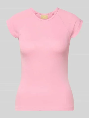 t-shirt o kroju slim fit z okrągłym dekoltem model 'Star' JJXX Mocnoróżowy