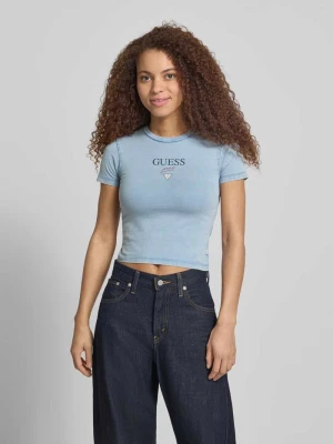 T-shirt o krótkim kroju z logo model 'BABY BAKER TEE' GUESS Jeans