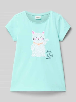 T-shirt o linii A z czystej bawełny s.Oliver RED LABEL