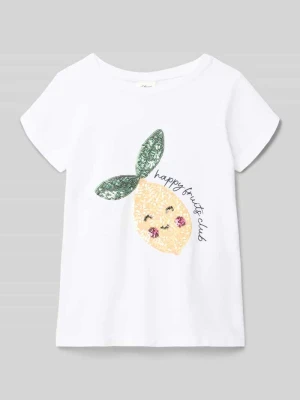 T-shirt o linii a z czystej bawełny s.Oliver RED LABEL