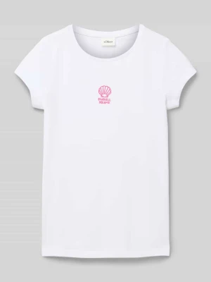T-shirt o linii A z haftem s.Oliver RED LABEL