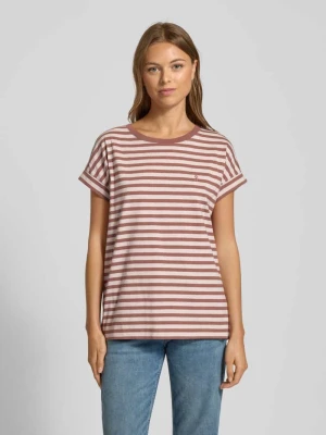 T-shirt o luźnym kroju z czystej bawełny model ‘IDAARA STRIPES’ ARMEDANGELS