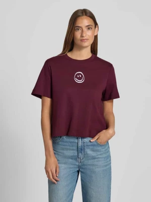 T-shirt o luźnym kroju z czystej bawełny model ‘SARA METTE’ Vero Moda