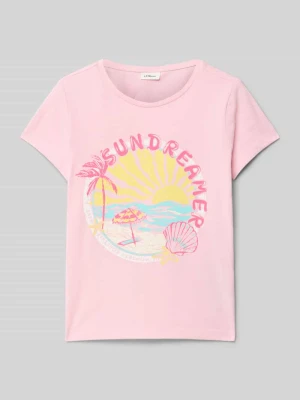 T-shirt o luźnym kroju z czystej bawełny s.Oliver RED LABEL