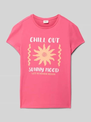 T-shirt o luźnym kroju z czystej bawełny s.Oliver RED LABEL