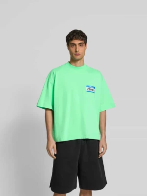 T-shirt o luźnym kroju z czystej bawełny Vetements Neonowy zielony