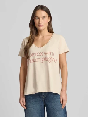 T-shirt o luźnym kroju z dekoltem w serek miss goodlife