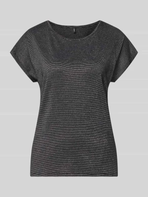 t-shirt o luźnym kroju z mieszanka wiskozy model 'LAVA' Vero Moda Czarny