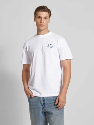 T-shirt o luźnym kroju z nadrukiem z logo Tom Tailor Denim