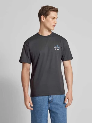 T-shirt o luźnym kroju z nadrukiem z logo Tom Tailor Denim