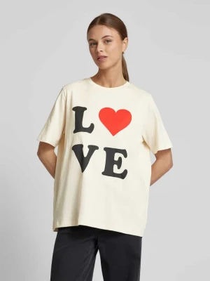 T-shirt o luźnym kroju z nadrukiem z napisem model ‘VALERIE’ Vero Moda