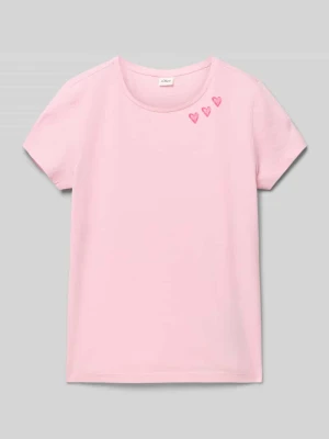 T-shirt o luźnym kroju z nadrukiem z przodu s.Oliver RED LABEL