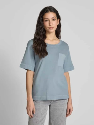 T-shirt o luźnym kroju z nakładaną kieszenią z satyny Marc O'Polo