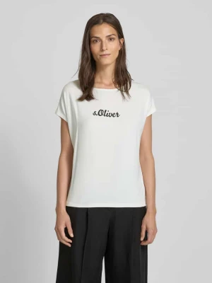 T-shirt o luźnym kroju z obniżonymi ramionami s.Oliver RED LABEL