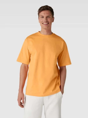T-shirt o luźnym kroju z prążkowanym, okrągłym dekoltem Tom Tailor