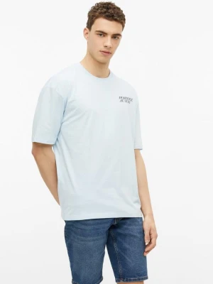 T-shirt o nowoczesnym kroju z nadrukiem z przodu i z tyłu s.Oliver niebieski