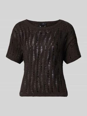 T-shirt o półprzezroczystym designie model 'Ajour' monari