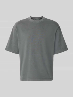 T-shirt o pudełkowym kroju z czystej bawełny model 'CORY' Selected Ciemnoszary