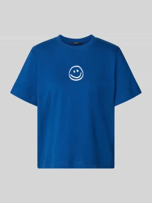 T-shirt o pudełkowym kroju z czystej bawełny model 'SARA' Vero Moda Ciemnoniebieski