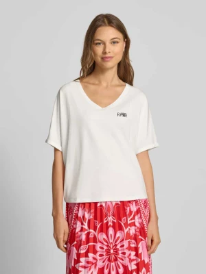 T-shirt o pudełkowym kroju z dekoltem w serek Oui