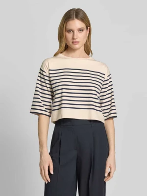 T-shirt o pudełkowym kroju z rękawem o dł. 3/4 ROBE LÉGÈRE