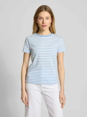 T-shirt o pudełkowym kroju ze wzorem w paski Tom Tailor Denim