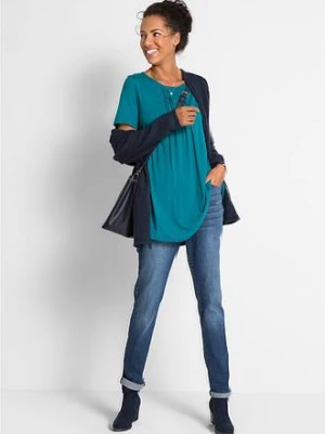 T-shirt o trapezowym kroju, krótki rękaw bonprix