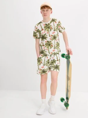 T-shirt o waflowej strukturze i krótkie spodnie (2 części), z bawełny organicznej bonprix