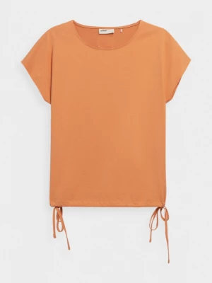 T-shirt oversize damski - pomarańczowy OUTHORN