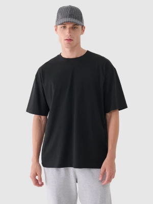 T-shirt oversize gładki męski Outhorn - czarny