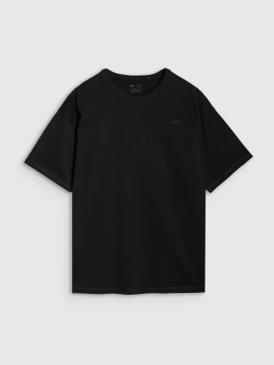 4F T-shirt oversize gładki uniseks - czarny L