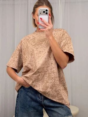 T-Shirt Oversize Kamelowy Sprany ClothStore