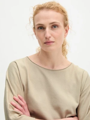 T-shirt oversize Marc O'Polo béžová