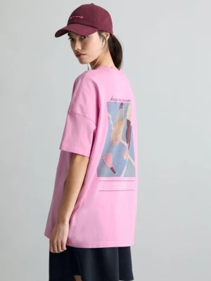 T-shirt oversize Marc O'Polo růžová
